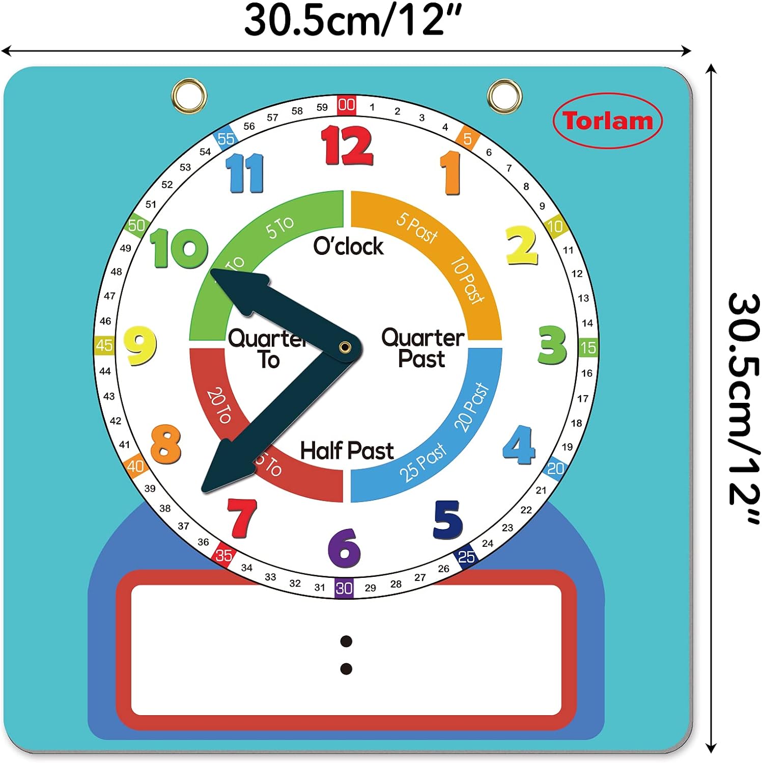 Magnetic Writable Dry Erase Learning Clock - Image 2