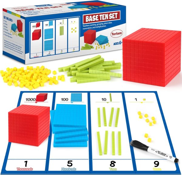 131 PCS Base Ten Blocks for Math