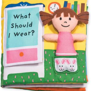 Melissa & Doug Soft Activity Baby Book - What Should I Wear? - Sensory Travel Toys, Dress Up Doll For Babies And Toddlers