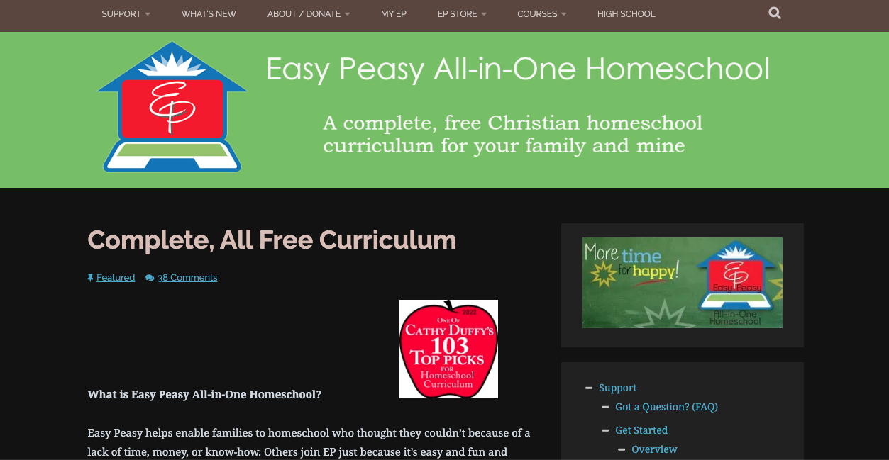 Easy Peasy All-in-One Homeschool – Free Full Curriculum