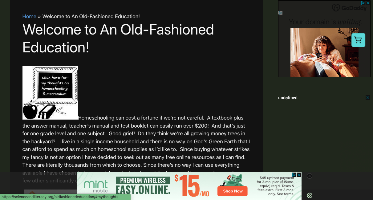 Old-Fashioned Education – Free Full Curriculum