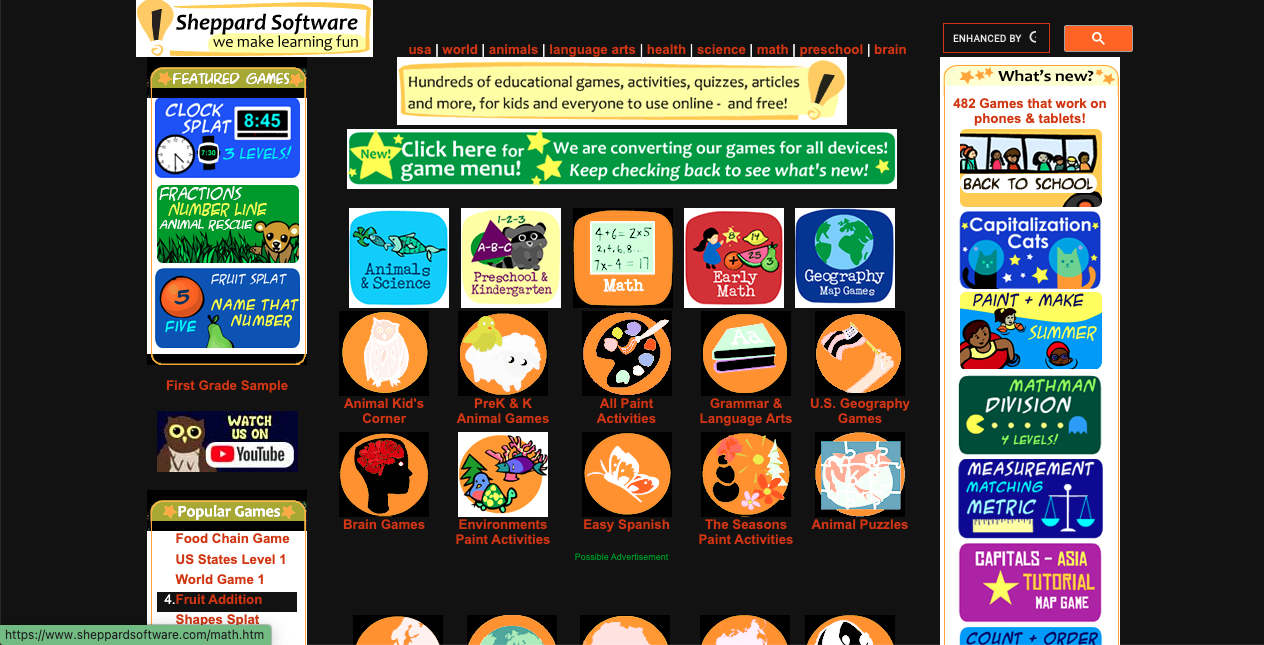 Sheppard Software – Free Curriculum and Free Games