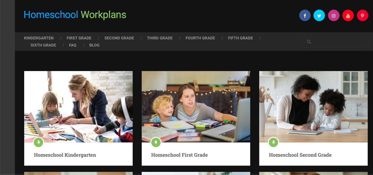 Homeschool Workplans – Full Free Curriculum